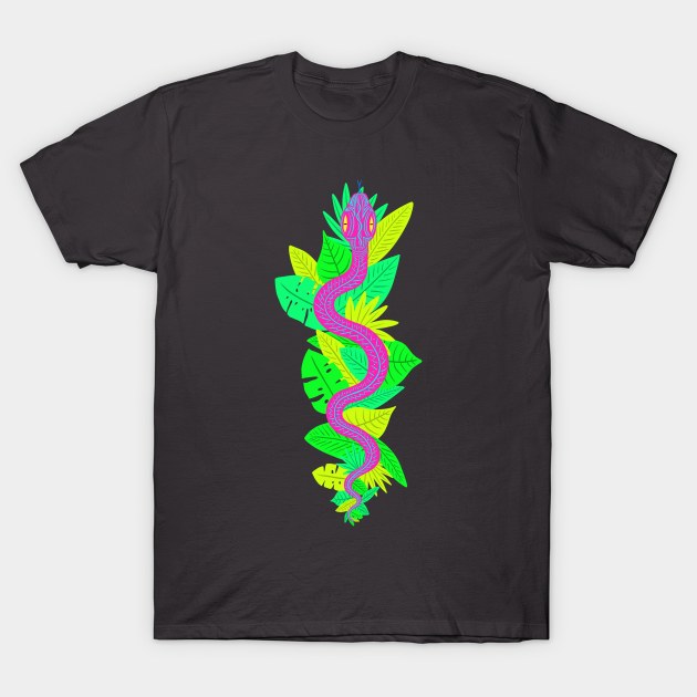 Tropical Snake T-Shirt by jamieroberts